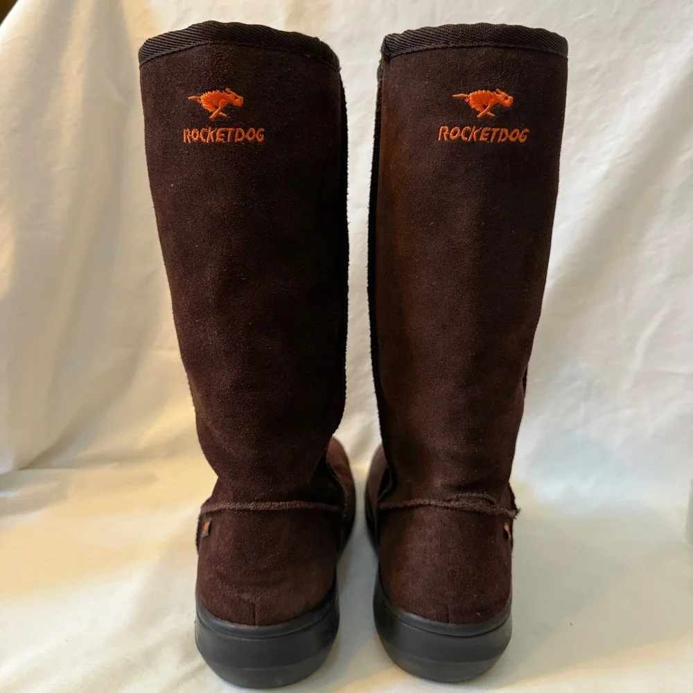 Rocket Dog Brown Suede Faux Fur Lined Winter Boots Womens 10 C185 12190